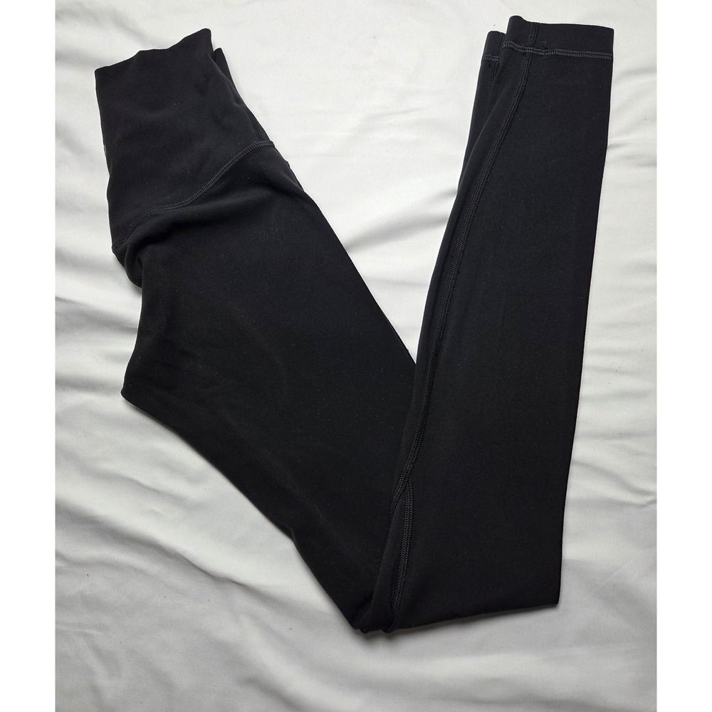 Lululemon High Rise Leggings Black Athletic Yoga Pants Full Length Size 4